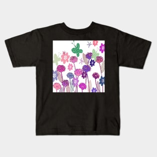 Floral Garden Print Cute Spring & Summer Home Decor & Gifts Kids T-Shirt